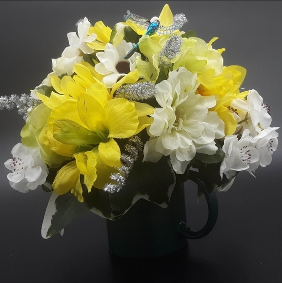 Green Mug Floral Arrangement - Picture 15 of 15